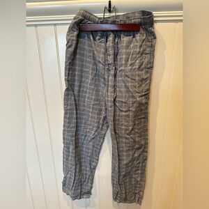 DAVID ARCHY Men’s Size Small Pair Grey & White Plaid Pajama Bottoms